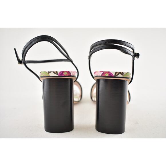 Dior TDJ Fantastica Black Blue Dway Heeled Sandal Ankle Strap Heel Pump 39.5 - Picture 13 of 14